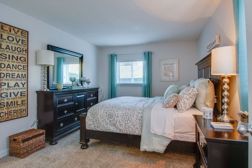 Decorated Bedroom at Nob Hill Apartments, Tennessee, 37211