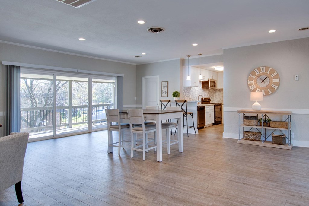 Living Room With Dining Area at Nob Hill Apartments, Nashville, Tennessee