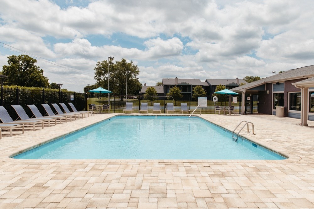 the swimming pool at our apartments