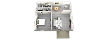 Nob Hill Apartments in Nashville - 1 Bedroom Floor Plan Apartment for Rent