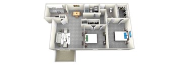 Nob Hill Apartments in Nashville - 2 Bedroom Floor Plan Apartment for Rent