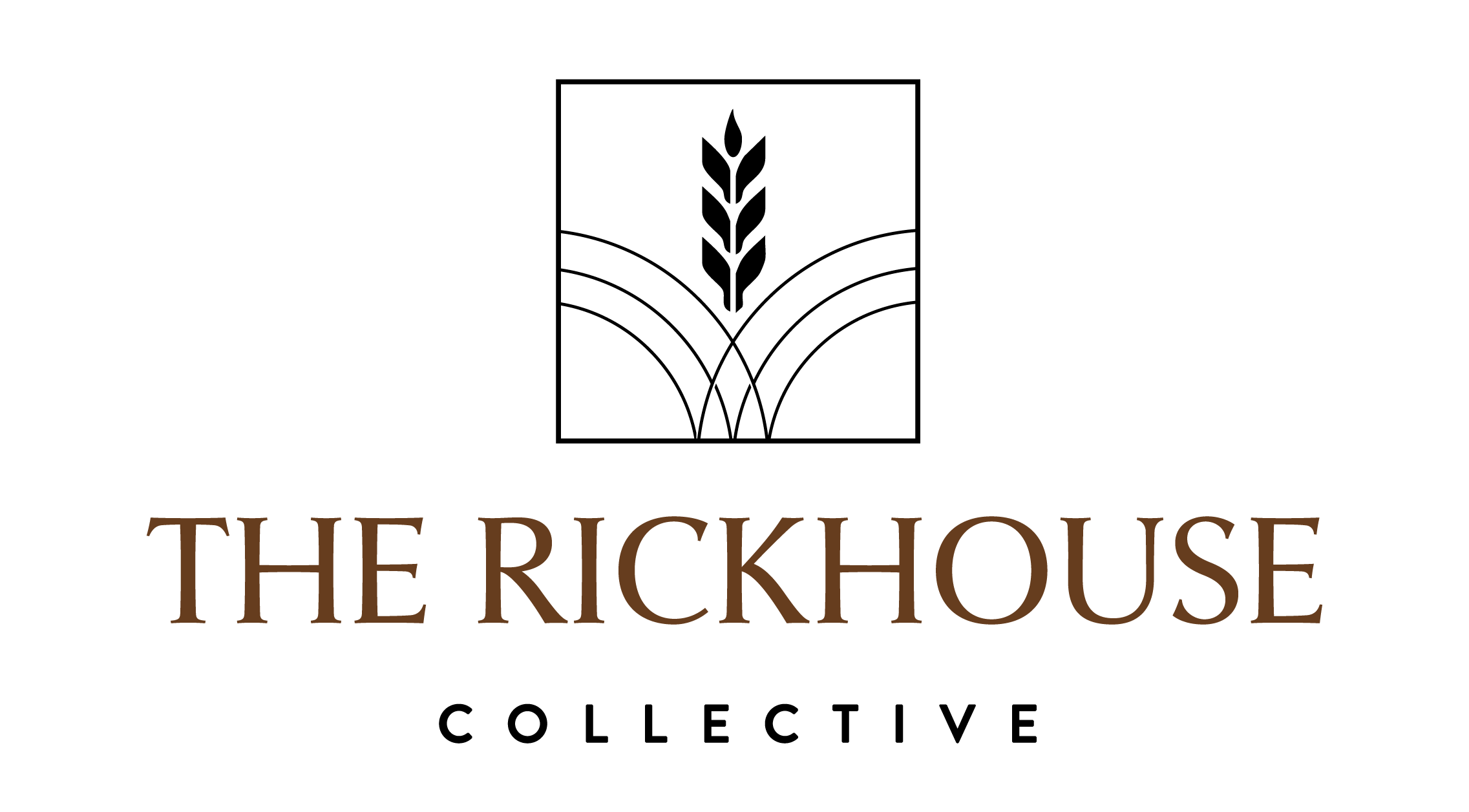 The logo for The Rickhouse Collective features a stylized plant.