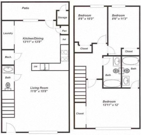 floor plan photo of the enclave at woodbridge apartments
