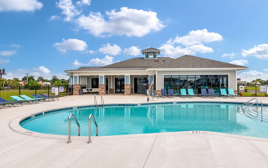 take a dip in the resort style pool