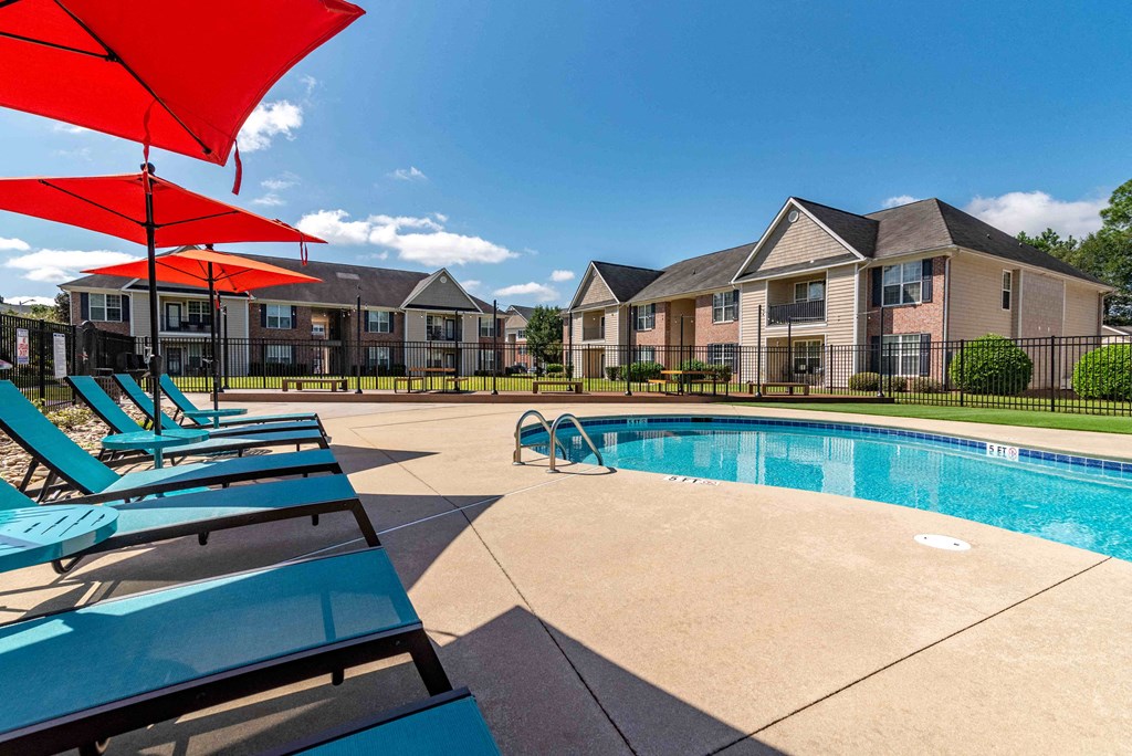 our apartments offer a swimming pool with lounge chairs