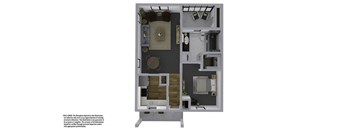 bedroom floor plan an in 2 bed 2 bath apartment at the casey, 2100 delgan