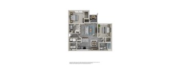 A floor plan of a small apartment with a kitchen, living room, and bathroom.