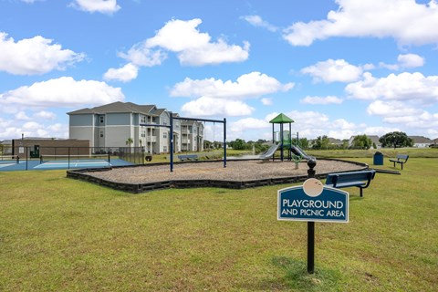 a park with a playground and a play ground