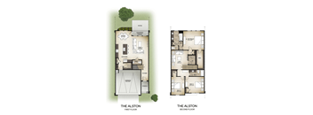 the alston floor plan with 2 bedrooms