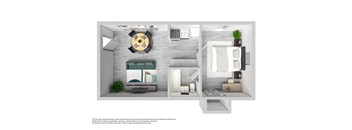 bedroom floor plan an in 3d