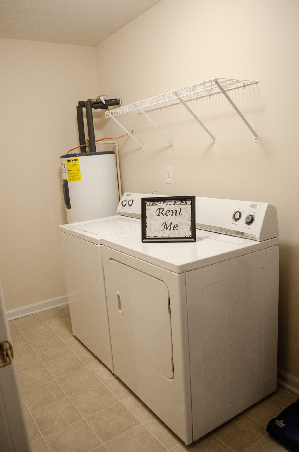 a washer and dryer in a laundry room