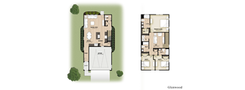 floor plans of the first and second floor of the house
