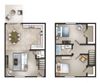 Two-Bedroom Floor Plan two-bedroom townhome for rent gastonia nc