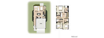 two floor plans of a house