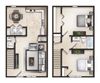 Two Bedroom Townhome Floor Plan newly renovated apartments for rent gastonia north carolina