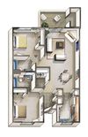Two-Bedroom Floor Plan two bedroom floor plan rental leland nc