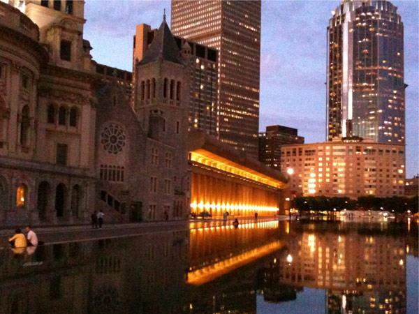 Reflection Pool At Church Plaza