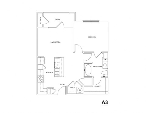 a floor plan of a 1 bedroom floor plan