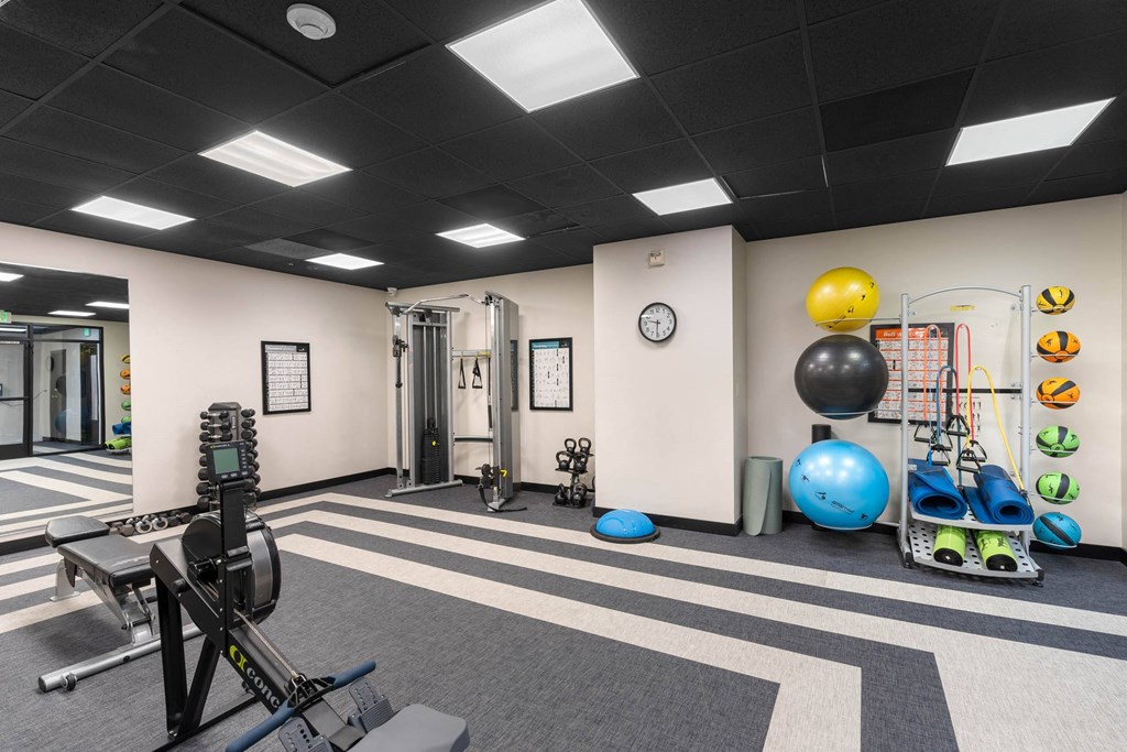 Gym at Vista St. Clair, Portland, Oregon
