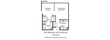 a floor plan of a small house with bedrooms and a bathroom