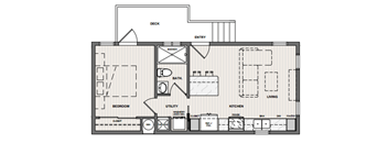a floor plan of a house with bedrooms and baths and a terrace