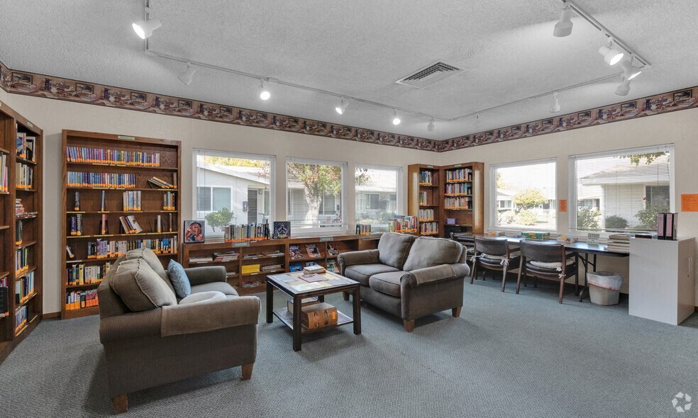 the library in the clubhouse at our apartments
