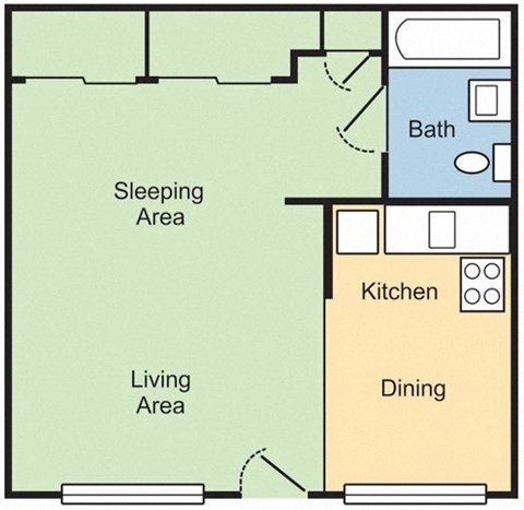 a schematic diagram of a floor plan of a house