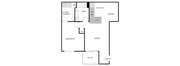 1 Bedroom 1 Bathroom - Lower