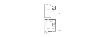 1 Bedroom 2 Bath_Loft