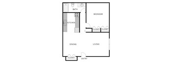 1 Bedroom 1 Bathroom Apartment