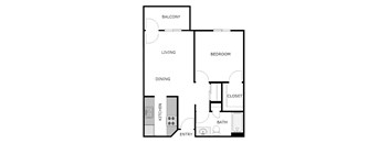 1 BED 1 BATH W/ BALCONY/PATIO