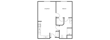 1 BED 1 BATH