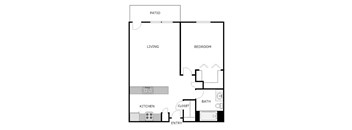 1 Bedroom 1 Bathroom w/ Patio/Balcony