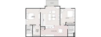 2 Bedroom 2 Bathroom Split