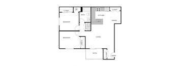 2 Bedroom 1 Bathroom - Lower