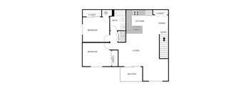 2 Bedroom 1 Bathroom - Upper