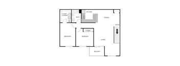 2 Bedrooms 1 Bathroom Upper