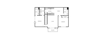 2 Bedroom 2 Bath Upper Split