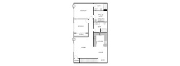 2 Bed, 2 Bath Upper Interior
