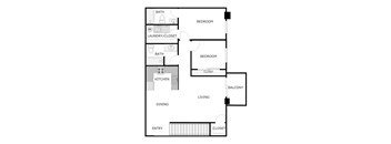 Upper 2 bed 2 bath
