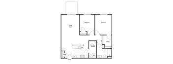 Two Bedrooms One Bathroom