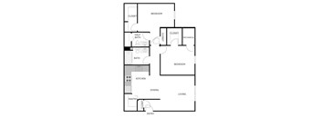 2 Bedroom 1.5 Bath