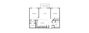 2 Bedroom 1.5 Bathroom B