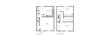 2 Bedroom 1.5 Bathroom - Townhome