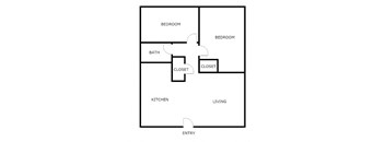 2 Bed 1 Bath