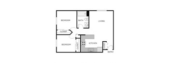 2 Bed 1 Bath B