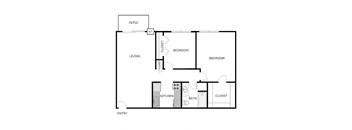 2 Bed 1 Bath