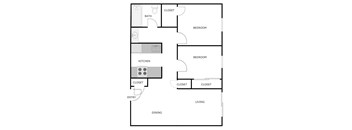 2 Bedroom 1 Bathroom