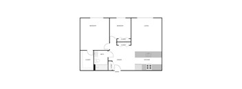2 Bedrooms, 1 Bath