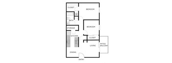 2 Bedroom 1 Bath